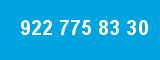 922 775 83 30 922 775 83 30